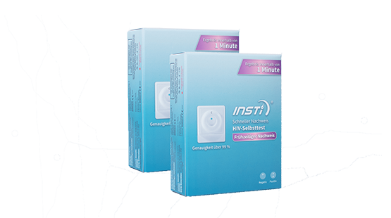 INSTI at home HIV test kit package